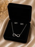 Infinity Necklace & Earrings Jewellery Set