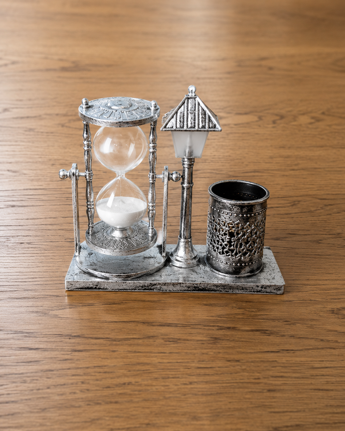 Vintage Hourglass Desk Organizer Set