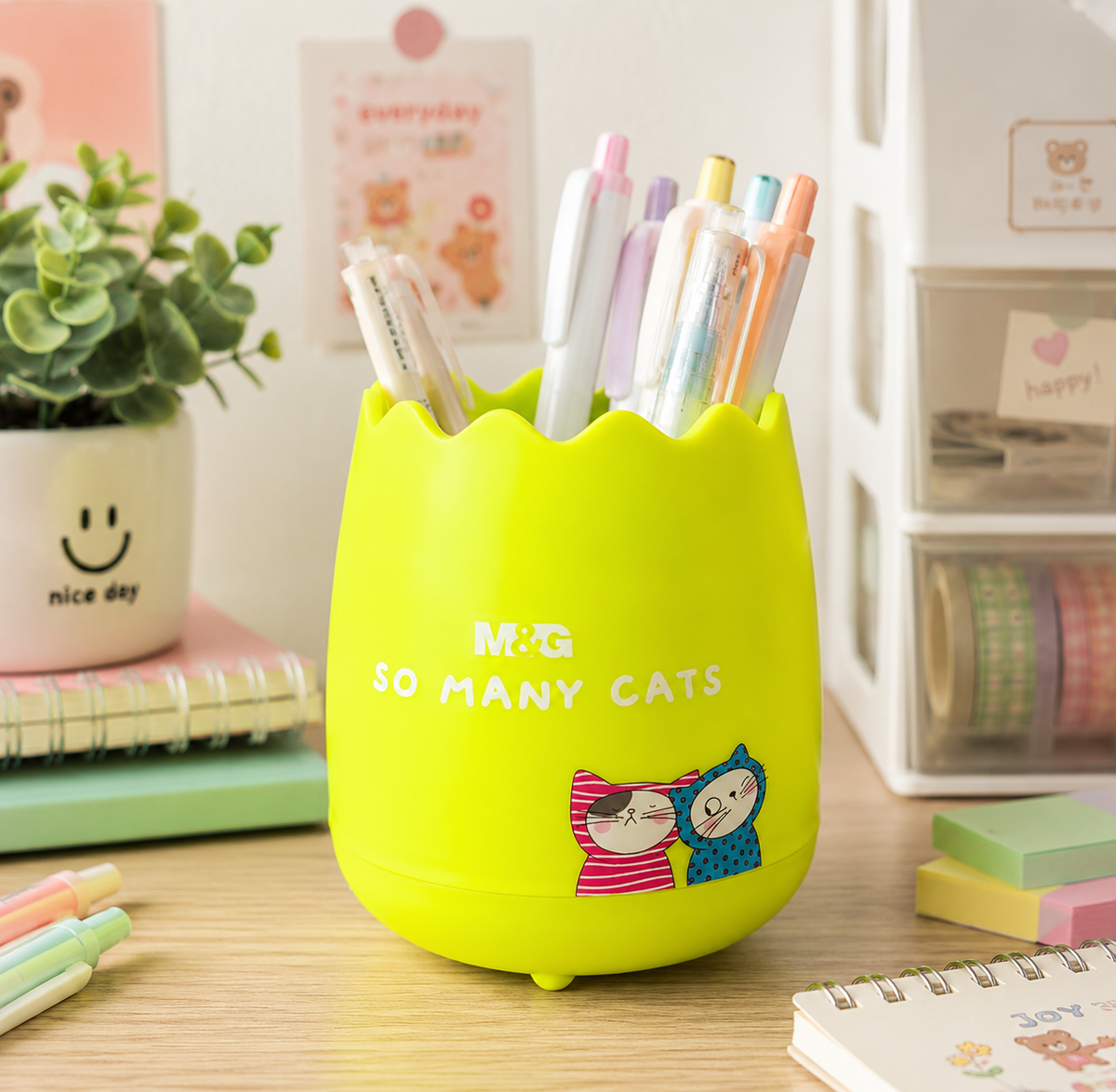 Aesthetic Desk Organizer Pen Holder